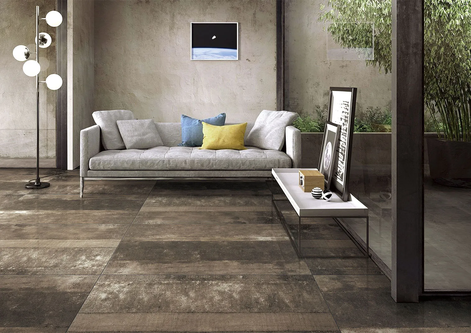 Rustic industrial living room