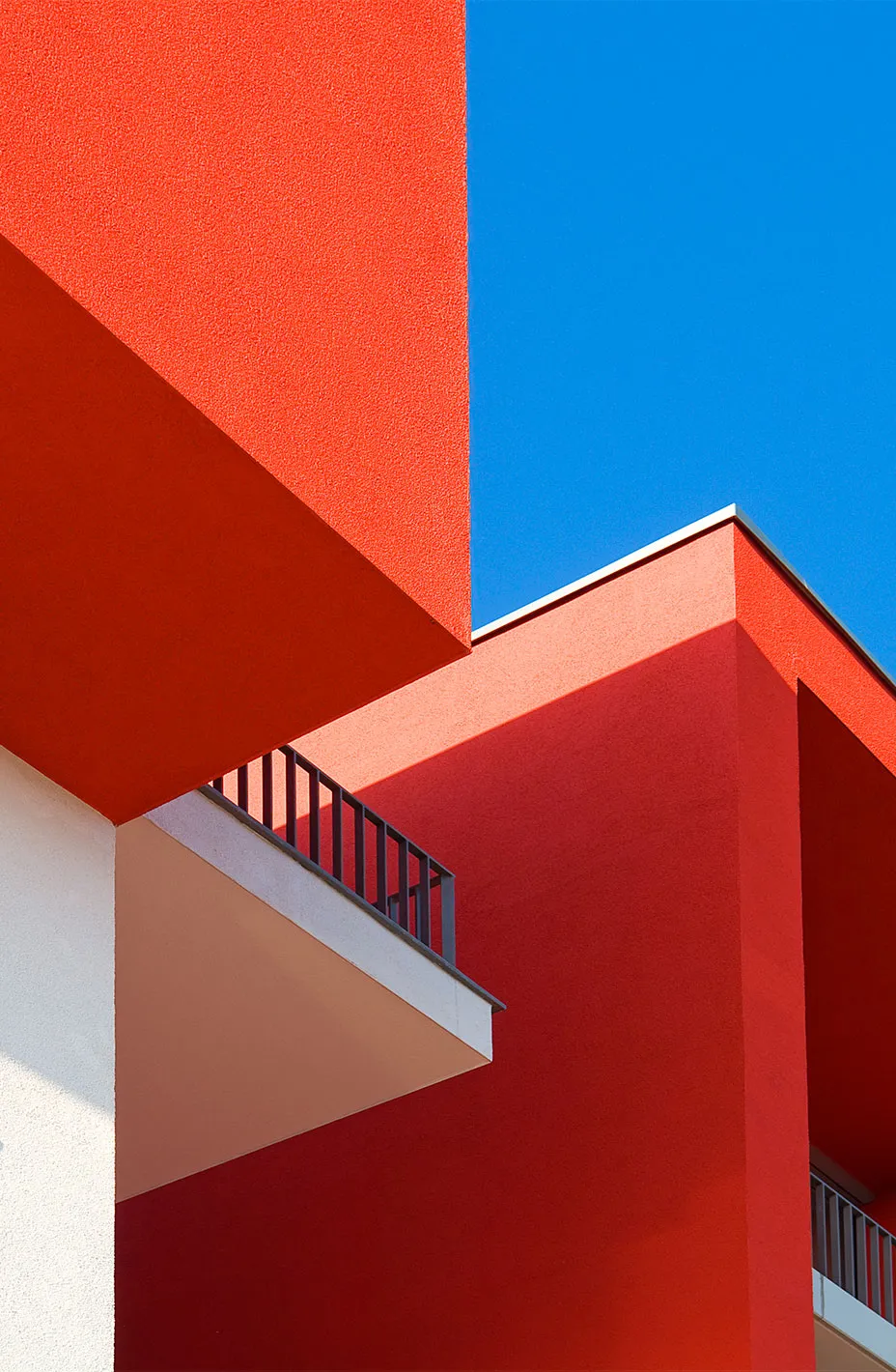Low angle view of buildings against clear sky